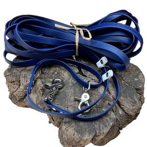 30'+ USA Made Biothane Hands Free Long Leash w/trigger snaps - 1/2" width